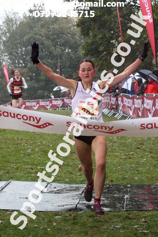 Junior women, National Cross Country Relay Champs., Berry Hill Park, Mansfield.  Photo: David T. Hewitson/Sports for All Pics
